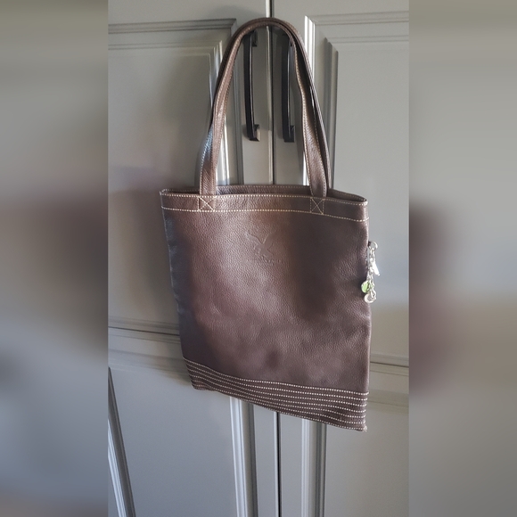 American Eagle Elegant Brown Leather Tote Bag⚜️🤎⚜️ - Picture 1 of 7